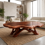 Aurevane Handcrafted Solid Wood Coffee Table Mahogany - Timberustic Coffee Table