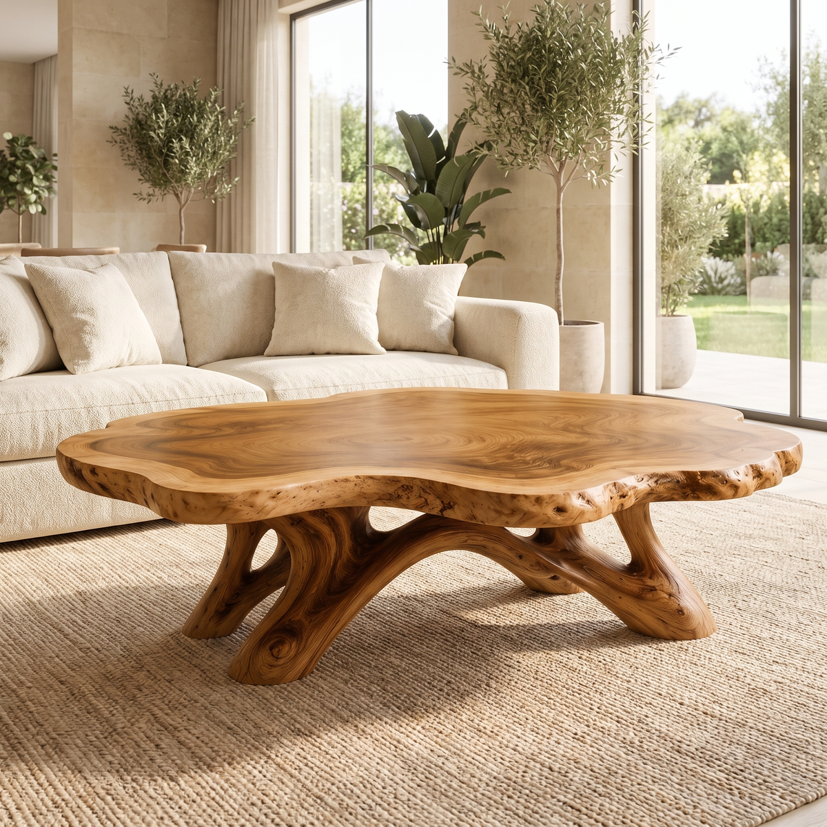 Aurevane Handcrafted Solid Wood Coffee Table Teak - Timberustic Coffee Table