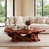 Averelle Handcrafted Solid Wood Coffee Table Mahogany - Timberustic Coffee Table