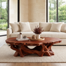 Averelle Handcrafted Solid Wood Coffee Table Mahogany - Timberustic Coffee Table