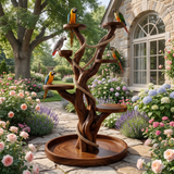 Aviaris Handcrafted Solid Wood Tree Branch Parrot Stand Dark Walnut - Timberustic Tree Branch Parrot Stand