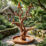 Aviaris Handcrafted Solid Wood Tree Branch Parrot Stand Teak - Timberustic Tree Branch Parrot Stand