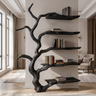 Bramblecrest Handcrafted Solid Wood Tree Bookshelf Black - Timberustic Tree Bookshelf