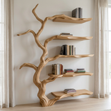 Bramblecrest Handcrafted Solid Wood Tree Bookshelf Natural Oak - Timberustic Tree Bookshelf