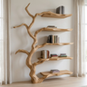 Bramblecrest Handcrafted Solid Wood Tree Bookshelf Natural Oak - Timberustic Tree Bookshelf