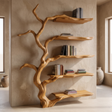 Bramblecrest Handcrafted Solid Wood Tree Bookshelf Teak - Timberustic Tree Bookshelf