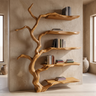 Bramblecrest Handcrafted Solid Wood Tree Bookshelf Teak - Timberustic Tree Bookshelf