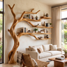 Brambleoak Handcrafted Solid Wood Tree Bookshelf Teak - Timberustic Tree Bookshelf