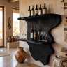 Bramblewood Live Edge Solid Wood Floating Wine Shelf SPA244750 - Timberustic Floating Wine Shelf