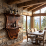 Bramblewood Live Edge Solid Wood Floating Wine Shelf SPA244750 - Timberustic Floating Wine Shelf