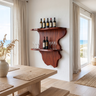 Bramblewood Live Edge Solid Wood Floating Wine Shelf SPA244750 - Timberustic Floating Wine Shelf