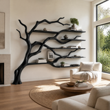 Branchmere Handcrafted Solid Wood Tree Bookshelf Black - Timberustic Tree Bookshelf