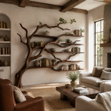 Branchmere Handcrafted Solid Wood Tree Bookshelf Dark Walnut - Timberustic Tree Bookshelf