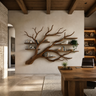 Branthaven Handcrafted Solid Wood Floating Tree Bookshelf Brown - Timberustic Floating Tree Bookshelf