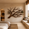 Branthaven Handcrafted Solid Wood Floating Tree Bookshelf Dark Walnut - Timberustic Floating Tree Bookshelf