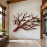 Branthaven Handcrafted Solid Wood Floating Tree Bookshelf Mahogany - Timberustic Floating Tree Bookshelf