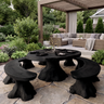 Bravora Handcrafted Solid Wood Outdoor Dining Table Black - Timberustic Dining Table