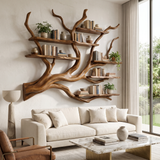 Briarcanopy Handcrafted Solid Wood Floating Tree Bookshelf Brown - Timberustic Floating Tree Bookshelf