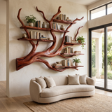 Briarcanopy Handcrafted Solid Wood Floating Tree Bookshelf Mahogany - Timberustic Floating Tree Bookshelf