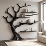 Briarcrest Handcrafted Solid Wood Tree Bookshelf Black - Timberustic Tree Bookshelf