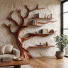 Briarcrest Handcrafted Solid Wood Tree Bookshelf Mahogany - Timberustic Tree Bookshelf