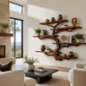 Briarhaven Handcrafted Solid Wood Floating Tree Bookshelf Brown - Timberustic Floating Tree Bookshelf