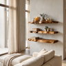 Calviro Live Edge Solid Wood Floating Shelf SPA935392 Brown - Timberustic Floating Shelf