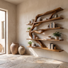Canopyline Handcrafted Solid Wood Floating Tree Bookshelf Brown - Timberustic Floating Tree Bookshelf