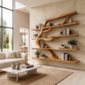 Canopyline Handcrafted Solid Wood Floating Tree Bookshelf Teak - Timberustic Floating Tree Bookshelf