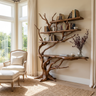 Cirevon Sculpted Solid Wood Console Table with Shelves Brown - Timberustic Console Table with Shelves