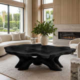 Cyravelle Handcrafted Solid Wood Coffee Table Black - Timberustic Coffee Table