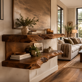 Dovren Live Edge Solid Wood Floating Shelf SPA243678 — Brown