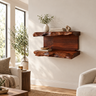 Dovren Live Edge Solid Wood Floating Shelf SPA243678 — Mahogany