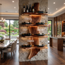Dravik Live Edge Solid Wood Floating Wine Shelf SPA297551 Brown - Timberustic Floating Wine Shelf
