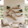 Driftbranch Handcrafted Solid Wood Floating Tree Bookshelf Natural Oak - Timberustic Floating Tree Bookshelf