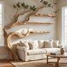 Driftgrove Handcrafted Solid Wood Tree Bookshelf Natural Oak - Timberustic Tree Bookshelf
