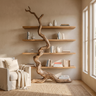 Driftroot Handcrafted Solid Wood Tree Bookshelf Natural Oak - Timberustic Tree Bookshelf