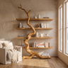 Driftroot Handcrafted Solid Wood Tree Bookshelf Teak - Timberustic Tree Bookshelf