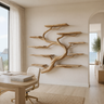 Elaris Handcrafted Solid Wood Floating Tree Bookshelf Natural Oak - Timberustic Floating Tree Bookshelf