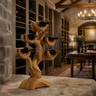 Elaroak Sculpted Solid Wood Wine Rack Teak - Timberustic Wine Rack