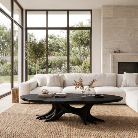 Elarwyn Handcrafted Solid Wood Coffee Table Black - Timberustic Coffee Table