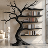 Eldergrove Handcrafted Solid Wood Tree Bookshelf Black - Timberustic Tree Bookshelf