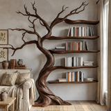 Eldergrove Handcrafted Solid Wood Tree Bookshelf Dark Walnut - Timberustic Tree Bookshelf