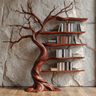 Eldergrove Handcrafted Solid Wood Tree Bookshelf Mahogany - Timberustic Tree Bookshelf