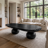 Eldovra Sculpted Solid Wood Coffee Table Black - TimbeRustic Coffee Table