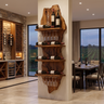 Eldrion Live Edge Solid Wood Floating Wine Shelf SPA295678 Brown - Timberustic Floating Wine Shelf