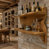 Eldrosen Live Edge Handcrafted Floating Wine Shelf SPA561894 Teak - Timberustic Floating Wine Shelf