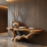 Eldrosyn Sculpted Solid Wood Console Table Teak - Timberustic Console Table