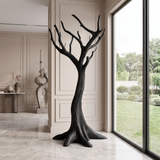 Frosthaven Sculpted Solid Wood Tree Coat Rack Black - Timberustic Tree Coat Rack