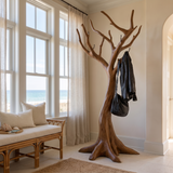 Frosthaven Sculpted Solid Wood Tree Coat Rack Brown - Timberustic Tree Coat Rack
